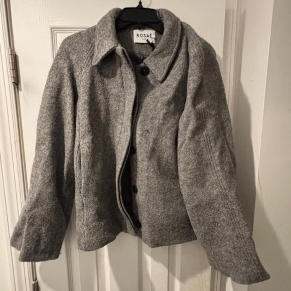 Rosaé Paris Le Antoine Wool Jacket in Mouse Grey Wool - Size 38 Brand New NWT - Picture 1 of 6